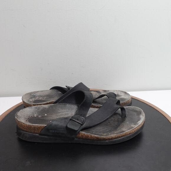 Mephisto‎ Sandals Womens Size 38 Leather Cork Footbed Comfort Shoes 82463456 - Picture 1 of 13